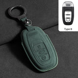 Suede Car Key Case Cover for Audi A6 A4 A7 Q5 A5 A4 B9 Q5 Q7 TT TTS 8S 2016 2017