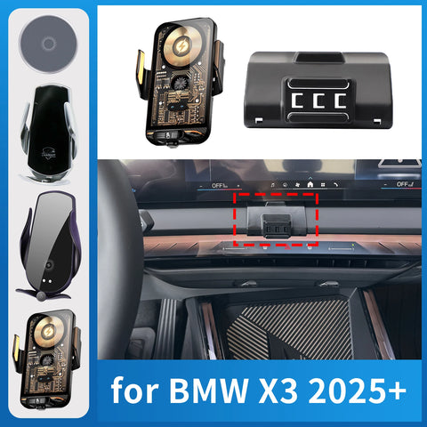Magnetic Wireless Charging Phone Holder for BMW X3 2025–2026 Car Phone Holder CATUSIKI
