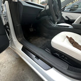 For Tesla New Model 3 Highland 2024 Front Rear Door Sill Pad Door Welcome Pedal Threshold Strip Leather Accessories Door Sill