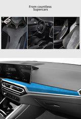 For BMW Two-gate G42 3er I3 G20 G28 4er I4 G23 Center Console Dashboard Trim Sticker Car Interior Accessories Made of Alcanta