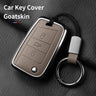 Aluminum Alloy Goatskin Car Key Case Cover For VW Golf 7 mk7 Skoda Octavia A7 Tiguan MK2 SEAT Ateca Leon FR 2 Ibiza