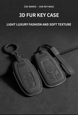 Suede Car Key Case Cover for Audi A6 A4 A7 Q5 A5 A4 B9 Q5 Q7 TT TTS 8S 2016 2017 Car Interior Accessory OEM