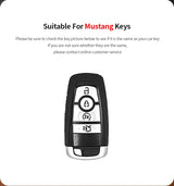 Metal and Leather Car Key Case Cover For Ford Car Interior Accessory OEM