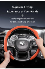 Dodge Suede Steering Wheel Cover Durable Non-Slip
