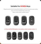 Metal and Leather Car Key Case Cover For Honda Civic 11th 2022 for Honda 2022 2023 2024 Civic for Accord CR-V HR-V Pilot Car
