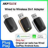 2in1 Wireless CarPlay Adapter for Original Car Radios CarPlay Adapter AKAMATE