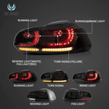 Vland LED Tail Lights Sequential Signal Golf 08-14 Car Interior Accessory Vland