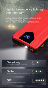Car Jump Starter 1000A Car Battery Starter Portable Power Bank Charger 12V Auto Emergency Starting Device
