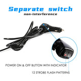 80-LED Traffic Advisor Strobe Light Bar Car Interior Accessory MAGIC COLORM