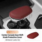Original Leather Center Gear Shift Knob Cover Lever Shifter Boot Car Accessories For Geely Tugella/ Binyue / Preface / Borui GE