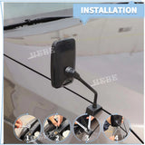 Hood Mount Rearview Mirror for Mitsubishi Pajero SUV Car Interior Accessory HEBE