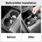 For Tesla Model 3 Highlander Juniper Silicone Cup Holder Insert Mat Center Console Anti Slip Water Cup Pad Car Interior Acces