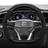 Non-Slip Suede Matte Carbon Cover for Seat Leon Arona