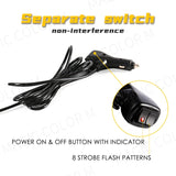 Magnetic LED Strobe Warning Light for Trucks Cars 12V-24V Car Interior Accessory MAGIC COLORM