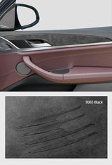 BMW X3 X4 Door Inner Handle Decorative Trim Frame Sticker 4Pcs Alcantara
