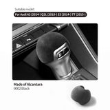 Made of Alcantara For Audi A3 Q2 S3 TT Sport Gear Shift Knob Boot Cover Decorative Trim Sticker Car Interior Tuning Accessorie