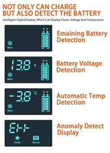 Car Battery Charger 12V 6A Touch Screen Pulse Repair LCD Fast Power Charging Wet Dry Lead Acid Digital LCD