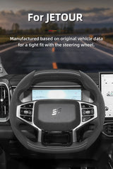 Snap-On Suede Steering Wheel Cover for Jetour X70 Car Interior Accessory Hocasen