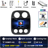 2K QLED Android Head Unit for Jeep Compass Patriot 2010–2016