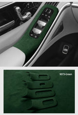 Car Window Control Panel Frame Trim Sticker for Mercedes (W223) S-Class Interior Accessories Made of Alcantara