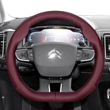 Ultra-Thin Leather Steering Wheel Cover for Citroen
