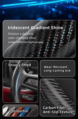 Carbon Fiber Steering Wheel Cover for Audi A4 A6 Q5 Car Interior Accessory Hocasen