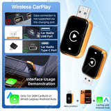2-in-1 Wireless CarPlay Auto Adapter for VW Toyota CarPlay Adapter AKAMATE