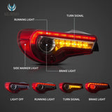 LED Tail Light Assembly for Toyota GT86 BRZ FR-S Tail Light Vland