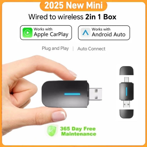 Dual Wireless CarPlay and Android Auto Adapter for Universal CarPlay Adapter ANYFAR