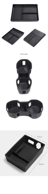 Silicone Armrest Storage Pad for Volvo EM90 Car Interior Accessory LINGLUYANG