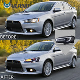 LED Headlights with Dual Beam Projector for Lancer Evo X Car Interior Accessory Vland