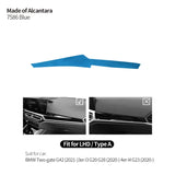 For BMW Two-gate G42 3er I3 G20 G28 4er I4 G23 Center Console Dashboard Trim Sticker Car Interior Accessories Made of Alcantara