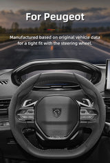 Segmented Suede Wheel Cover for Peugeot 206 308 3008 508 Car Interior Accessory Hocasen