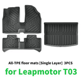 Custom TPE All-Weather Floor Mats for Leapmotor T03 2024-2026 Car Floor Mat CATUSIKI Floor mats 3PCS For Left Hand Drive