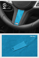 For New BMW Series Fit for G Chassis Steering Wheel Trim Sticker Anti Scratch Made of Alcantara Car Interior Tuning Accessories