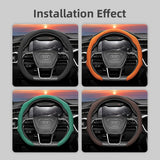 Perforated Leather Steering Wheel Cover for Audi Car Interior Accessory Hocasen