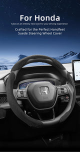 Suede Steering Wheel Cover Sports Design for Fiat 500 Car Interior Accessory Hocasen