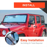 Window Sunshade Foil for Jeep Wrangler JK 2007-2017 Car Interior Accessory HEBE