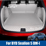 High Quality Leather Car Trunk Mat Cargo Liner For BYD Sealion 5 DM-i 2025 2026 Car Boot Carpet Interior Accessories Covers C