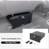 Rear Seat Lockable Storage Box for Jeep Wrangler JK JL Car Interior Accessory HEBE