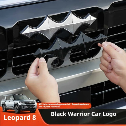 For Leopard 8 Byd Formula Leopard 8 Black Warrior Logo Decals Head Rear Black Logo Front Back Car Logo Upgrade Car Interior A