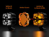 2pcs LED Work Lights with Lampshade For Truck Jeep Off Road SUV UTV ATV Car Headlamp Led Light 12v 24v White & Amber Spot Lig