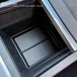 For Tesla Model 3 Highland 2024 Center Console Eyeglasses Storage Case Armrest Storage Box Upper&Lower Flocking Accessories New
