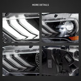 Black LED Dual Beam Projector for Mustang 2018-24 Car Interior Accessory Vland