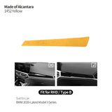For BMW 2020-Latest Model 3er G20 G21 G28 Made of Alcantara Center Console Dashboard Trim Sticker Car Interior Tuning Accessory