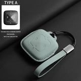 Leather Car Key Case Cover for Zeekr 7X Original Car Color Key Bag Cover Protection