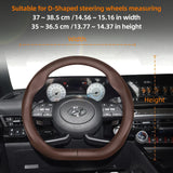 Breathable Leather Steering Wheel Cover for Hyundai