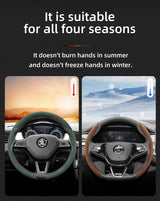 Anti-Slip Segmented Steering Wheel Cover for Skoda Cars