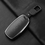 4 Button Aluminum Alloy Goatskin Car Key Case Cover for Nissan