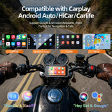 6 Inch CarPlay GPS Navigator with DVR for Motorcycles Android Head Unit AKAMATE